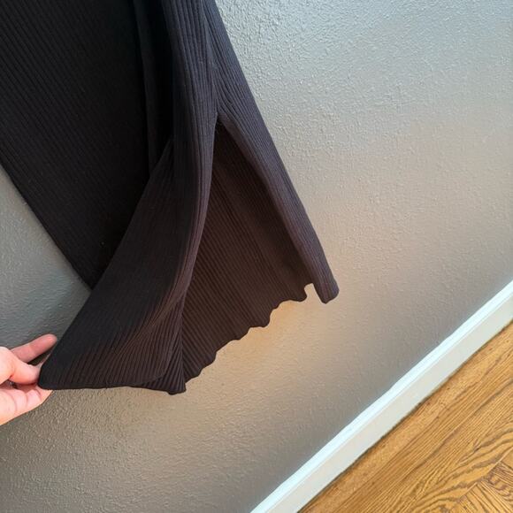 ASOS Ribbed V-Neck Long Sleeve Maxi Dress Size 10 - Picture 7 of 7